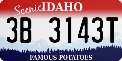 ID license plate 3B3143T