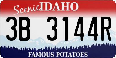 ID license plate 3B3144R