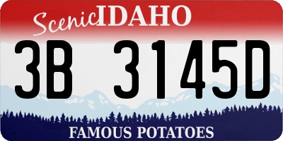 ID license plate 3B3145D