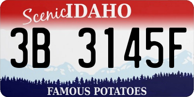 ID license plate 3B3145F