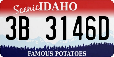 ID license plate 3B3146D