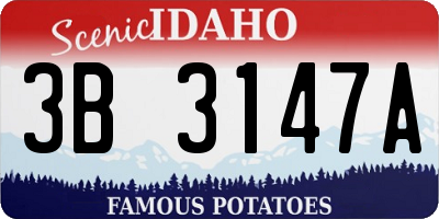 ID license plate 3B3147A