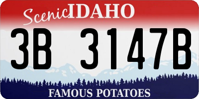 ID license plate 3B3147B