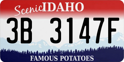 ID license plate 3B3147F