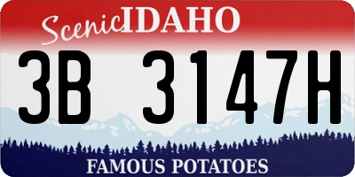 ID license plate 3B3147H