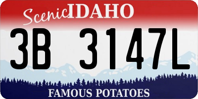 ID license plate 3B3147L