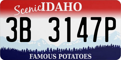 ID license plate 3B3147P