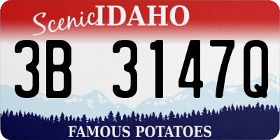 ID license plate 3B3147Q