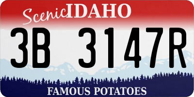 ID license plate 3B3147R