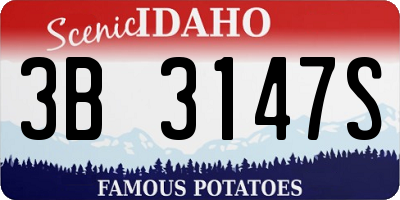 ID license plate 3B3147S