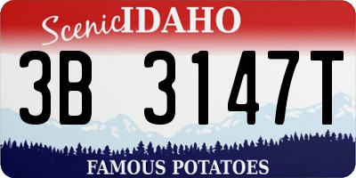 ID license plate 3B3147T