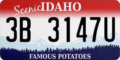 ID license plate 3B3147U