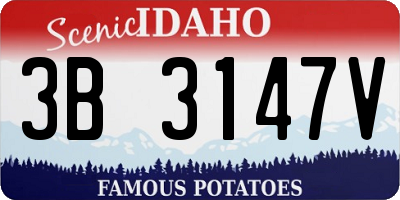 ID license plate 3B3147V
