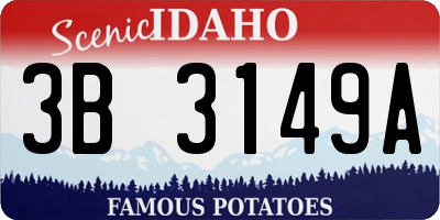 ID license plate 3B3149A