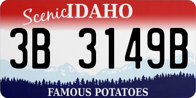ID license plate 3B3149B