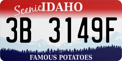 ID license plate 3B3149F