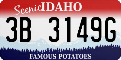 ID license plate 3B3149G