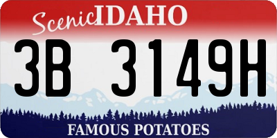 ID license plate 3B3149H