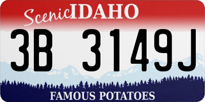 ID license plate 3B3149J