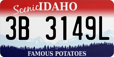ID license plate 3B3149L