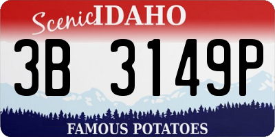 ID license plate 3B3149P