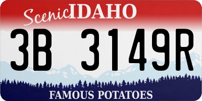 ID license plate 3B3149R