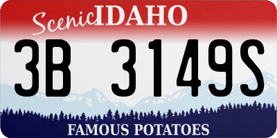 ID license plate 3B3149S
