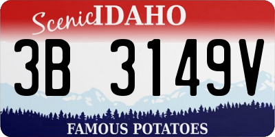 ID license plate 3B3149V