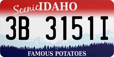 ID license plate 3B3151I