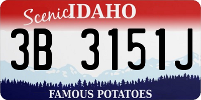 ID license plate 3B3151J