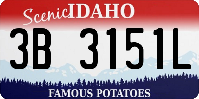 ID license plate 3B3151L
