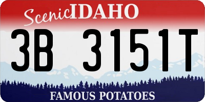 ID license plate 3B3151T