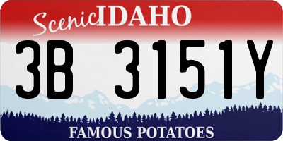 ID license plate 3B3151Y