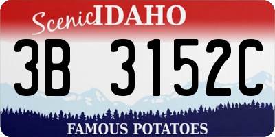 ID license plate 3B3152C