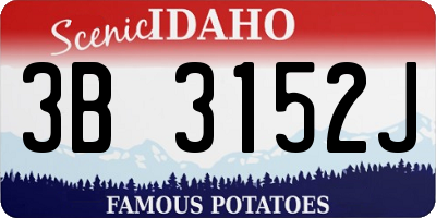 ID license plate 3B3152J