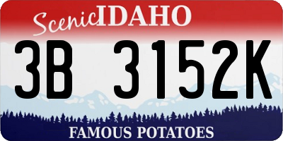 ID license plate 3B3152K