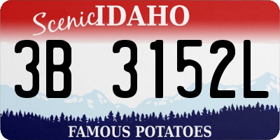 ID license plate 3B3152L