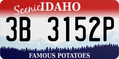 ID license plate 3B3152P