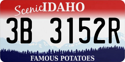 ID license plate 3B3152R