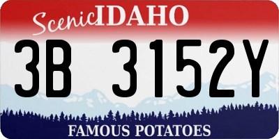 ID license plate 3B3152Y