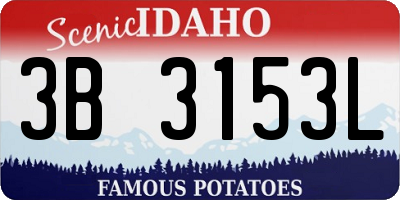ID license plate 3B3153L