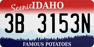 ID license plate 3B3153N