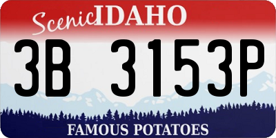ID license plate 3B3153P