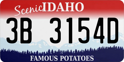 ID license plate 3B3154D