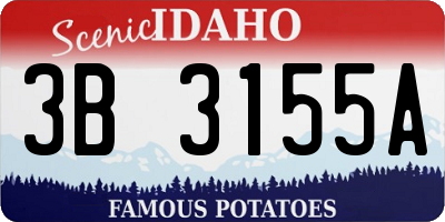 ID license plate 3B3155A