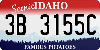 ID license plate 3B3155C