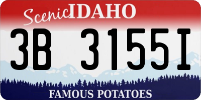 ID license plate 3B3155I