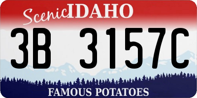 ID license plate 3B3157C