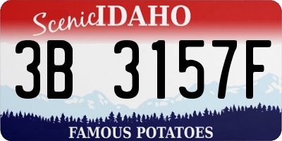 ID license plate 3B3157F