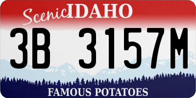ID license plate 3B3157M